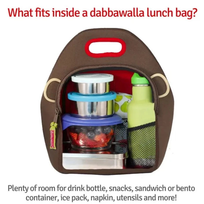 Insulated Miss Kitty Lunch Bag for Women & Kids - Cute Cat-Themed Thermal Tote for School, Office & Picnics | Dabbawalla Lunch Box