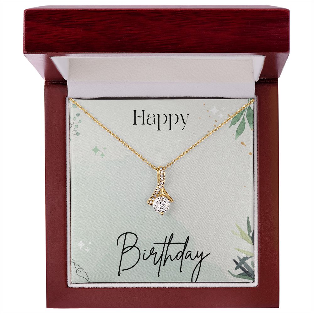 Elegant Cubic Zirconia Birthday Necklace for Women - 14K White or Yellow Gold Jewelry Gift | Perfect for Anniversaries, Valentine's Day & Special Occasions