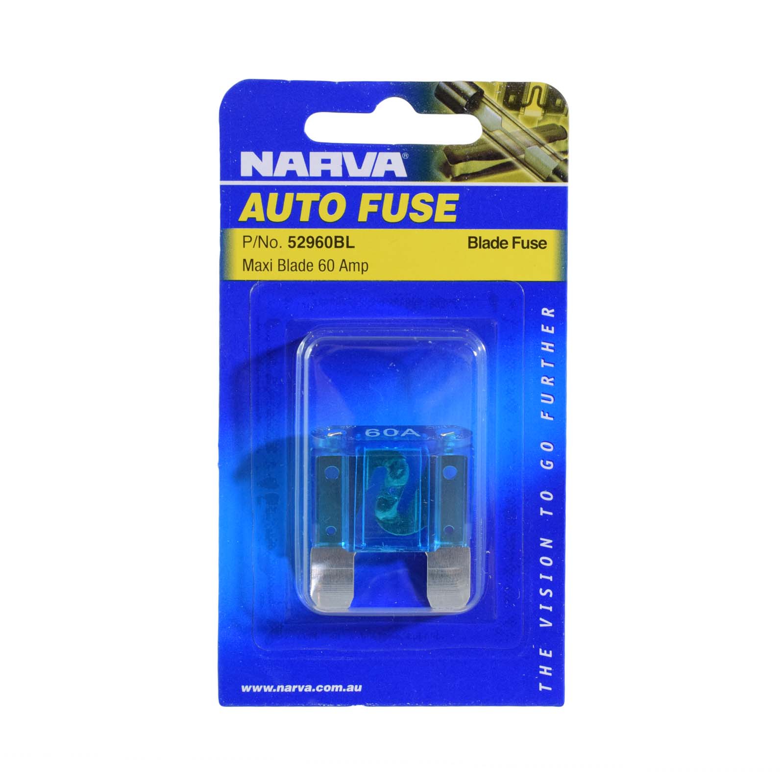 Narva Maxi Fuse Blade 60 Amp - Heavy Duty Automotive Fuse for Trucks, RVs & Boats - High Current Protection for Electrical Systems