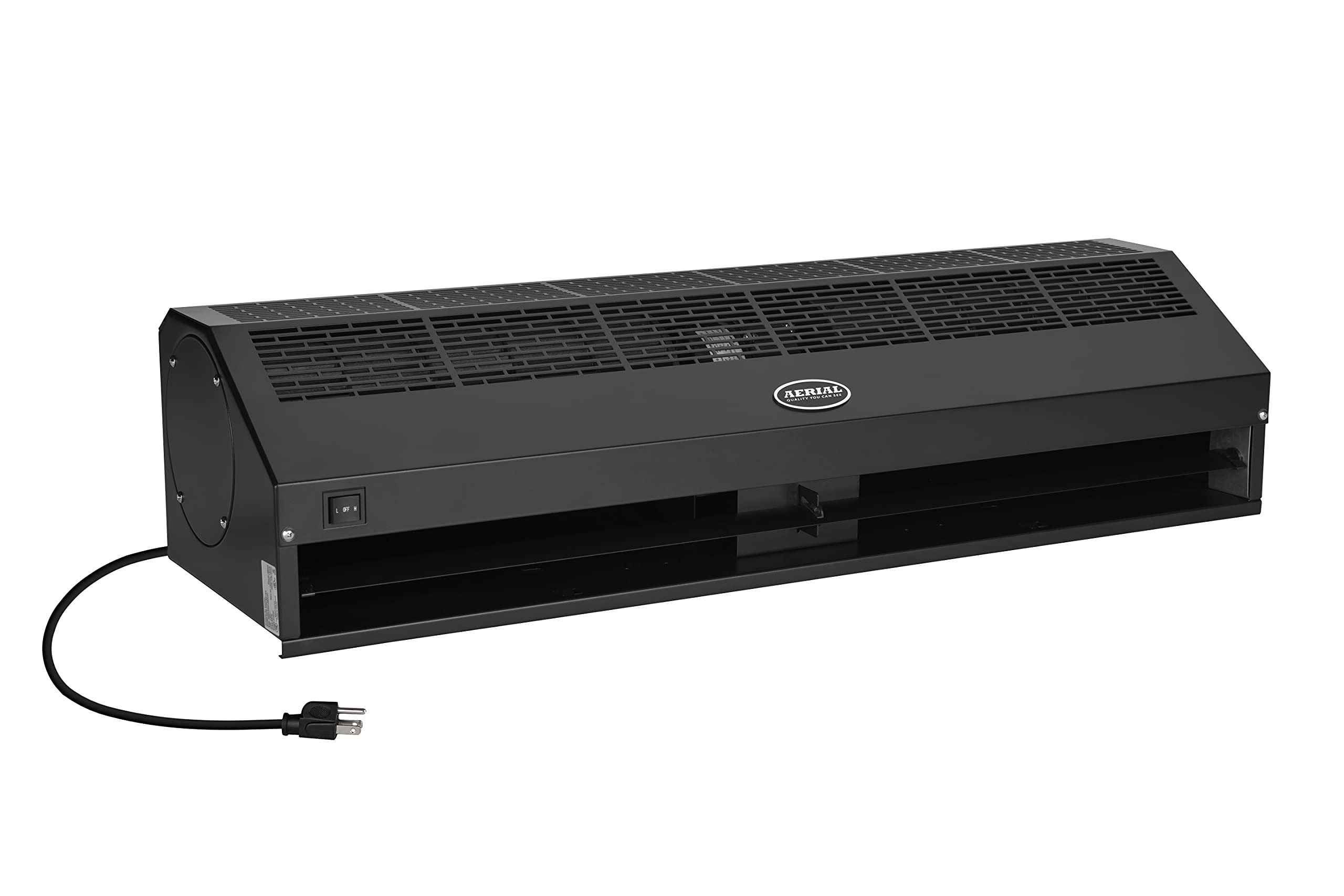 DuraSteel 36 Inch Wall Mounted Air Curtain Fan - Dark Commercial Grade UL Certified Heavy Duty Air Door with Limit Switch - Ideal for Restaurants, Warehouses & Retail Stores to Block Insects & Maintain Temperature