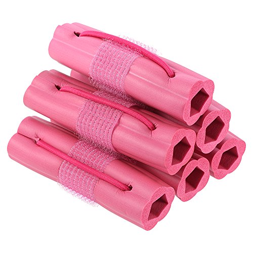 6pcs Magic Foam Sponge Hair Curlers for DIY Wavy Hairstyles - Soft No Heat Hair Rollers for Travel & Home Use - Styling Tools for Effortless Beach Waves & Overnight Curls