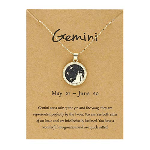 12 Constellation Night Chain Necklace for Women - Zodiac Pendant Couple Necklace, Perfect Gift for Anniversary, Birthday & Valentine's Day | Ideal for Date Nights, Parties & Everyday Wear