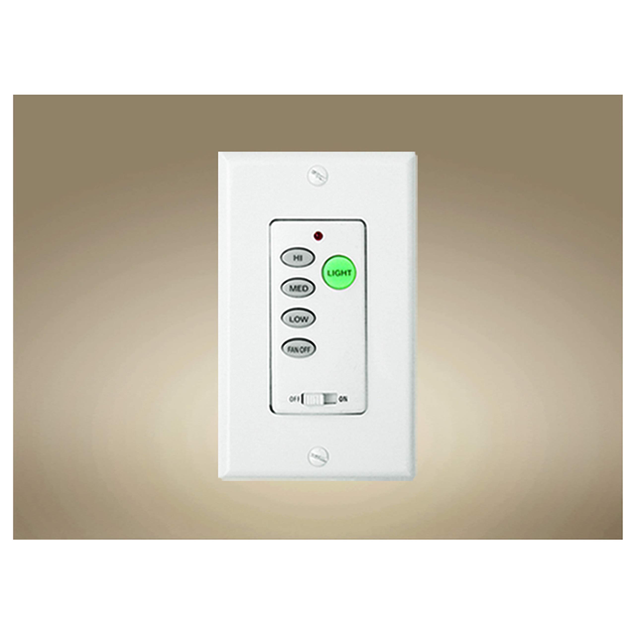 VAXCEL 3-Speed Ceiling Fan Wall Control Switch - White - Perfect for Bedroom, Living Room & Office Lighting Control