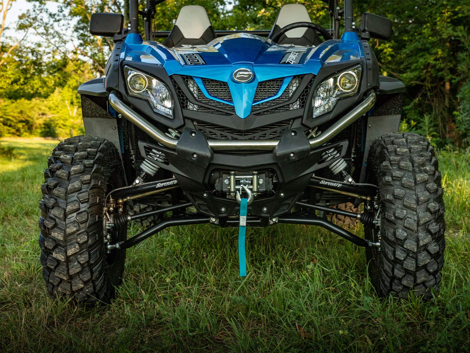 SuperATV Heavy Duty High Clearance A-Arms for CFMOTO ZForce 1000 (2018+) - Black | Off-Road UTV Suspension Upgrade for Trail Riding & Mudding