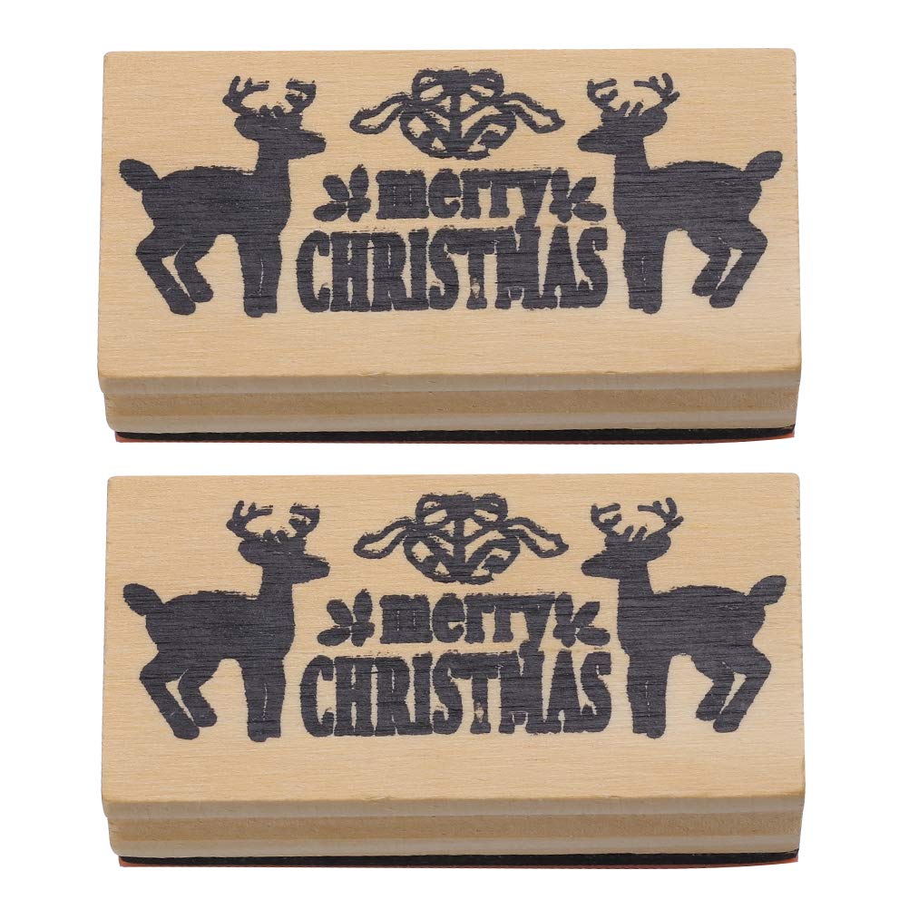 Creative Deer Wooden Stamp - Christmas Party Supplies for DIY & Gifts