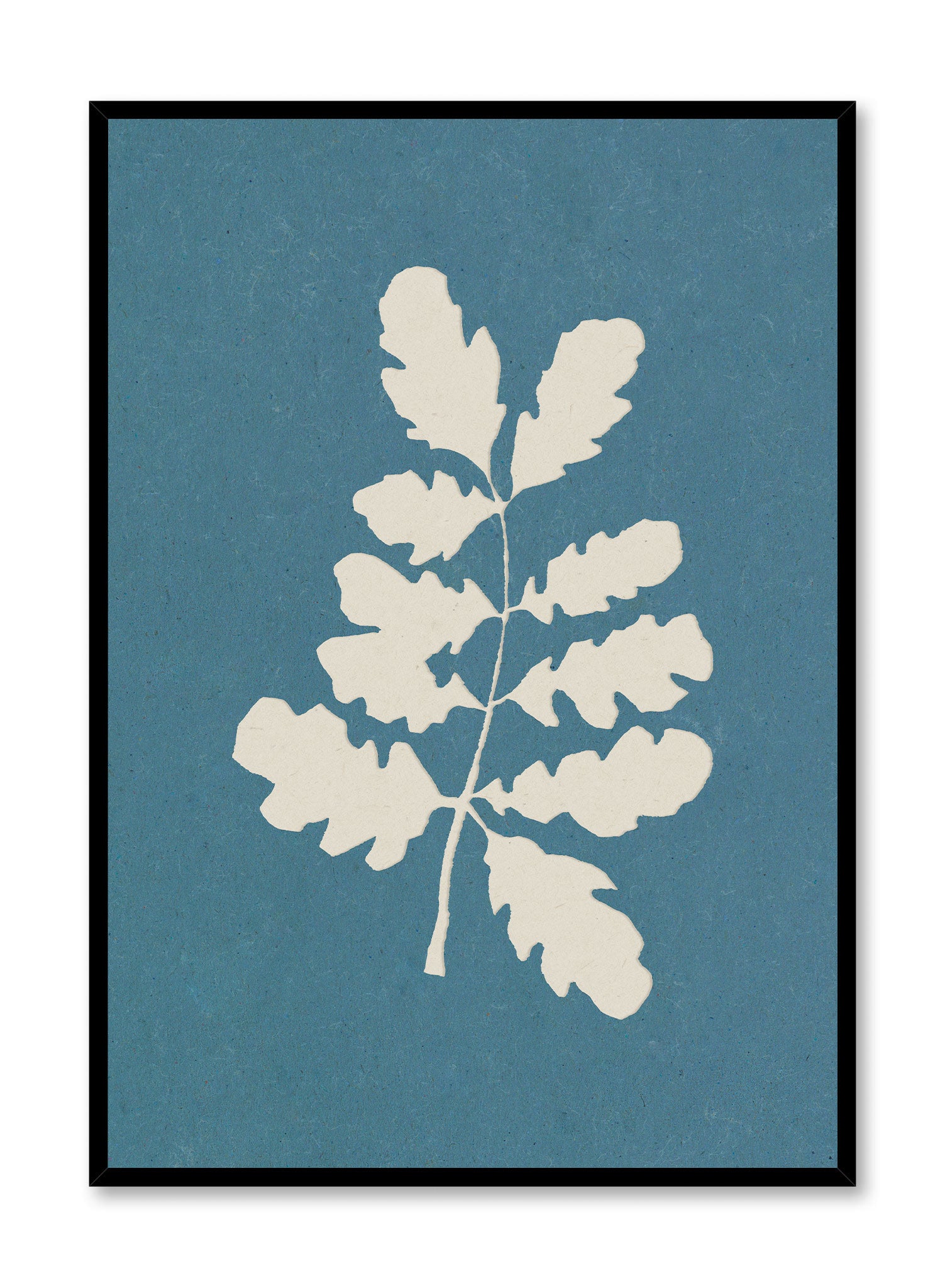 Papercut Oak Branch Art Print - Nature Inspired Wall Decor for Home, Office & Nursery | Perfect for Living Room, Bedroom & Gifts