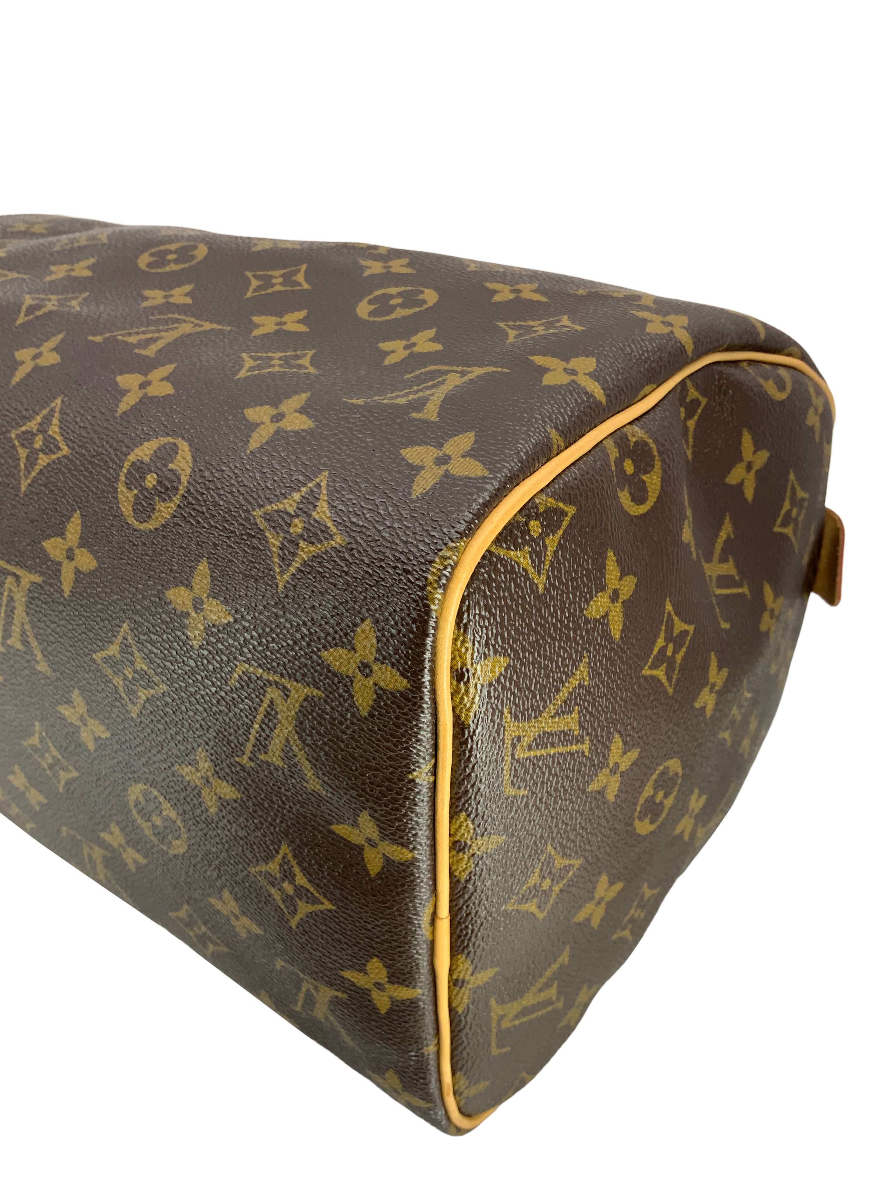 Authentic Louis Vuitton Monogram Speedy 30 Handbag - Luxury Canvas Shoulder Bag for Women - Perfect for Work, Travel & Everyday Use