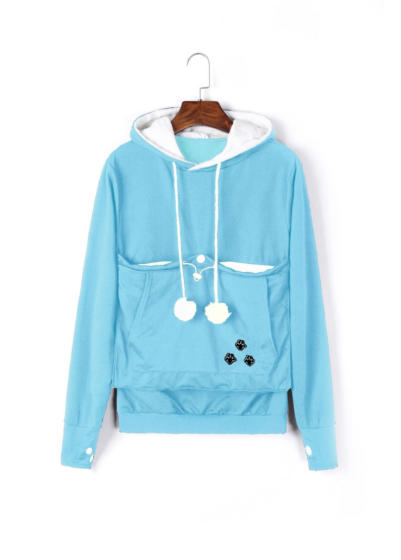 Cozy Winter Women's Hoodie with Pet Pocket - Cute Pullover Sweatshirt for Cat Lovers | Perfect for Cold Weather & Pet Snuggles
