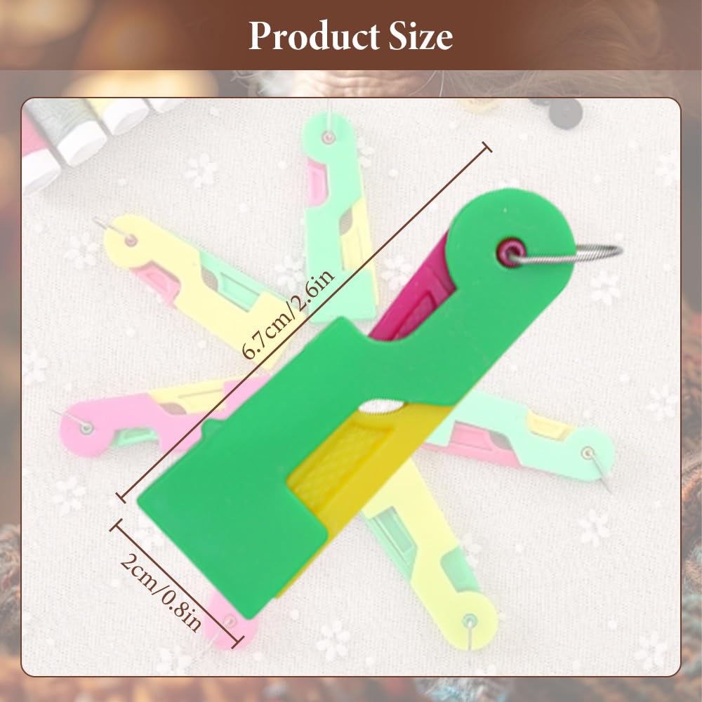 2025 Upgraded Automatic Needle Threader - Quick & Easy Hand Sewing Tool (3-Pack, Random Colors) | Perfect for Sewing Machines, Hand Stitching, Quilting & DIY Craft Projects