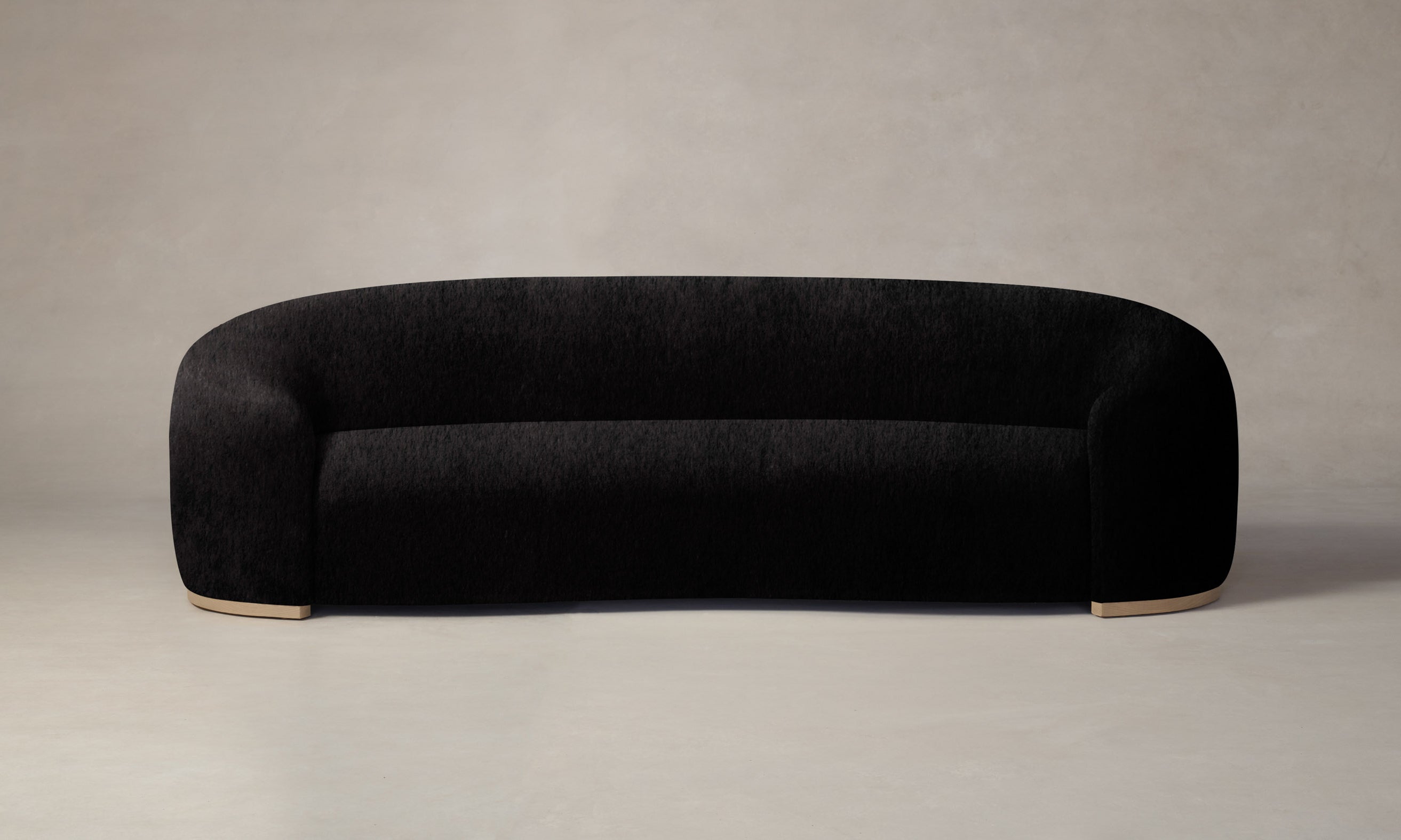 Luxury The Chelsea Sofa - Deep Pile Mohair Noir Upholstered Modern Living Room Furniture for Home & Office Decor
