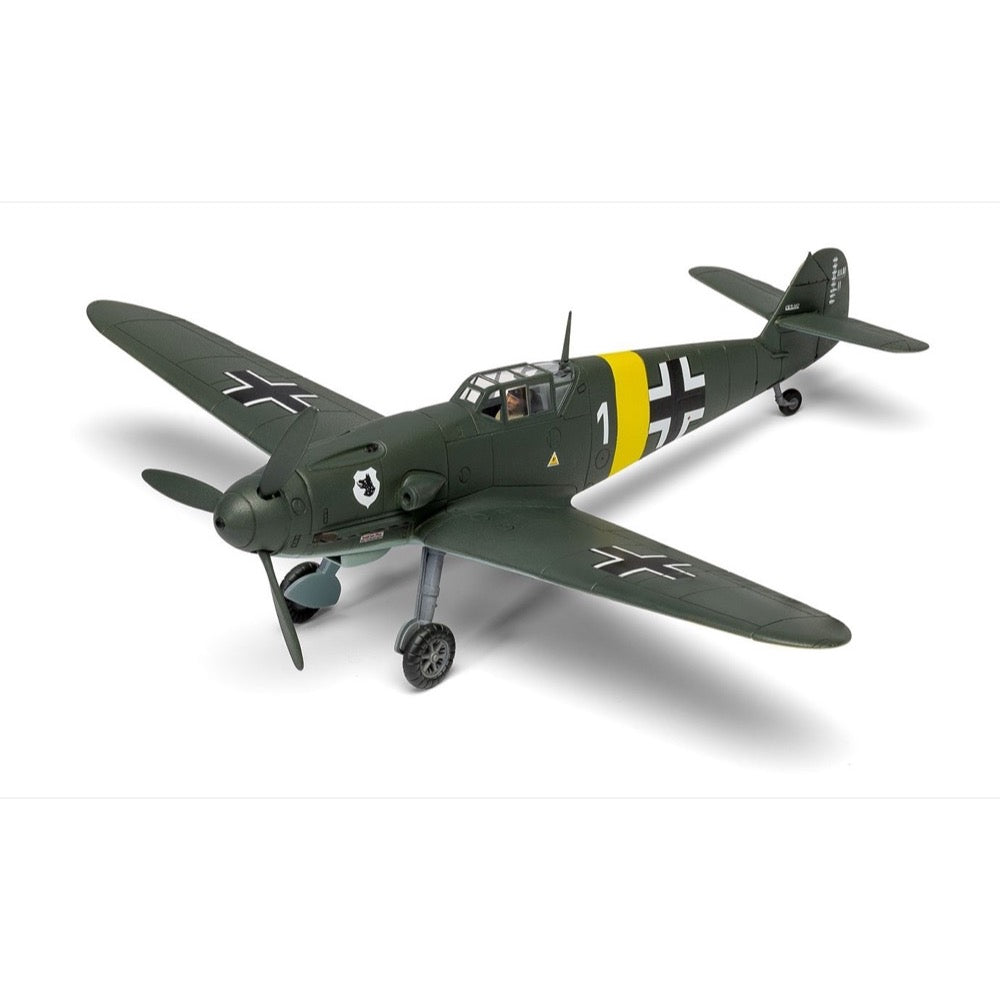 Airfix 55014 1/72 Messerschmitt Bf 109F-4 Starter Set - Plastic Model Kit for Beginners - Perfect for WWII Aircraft Enthusiasts & Scale Model Collectors - Great for Hobbyists, Gift Giving & Historical Displays