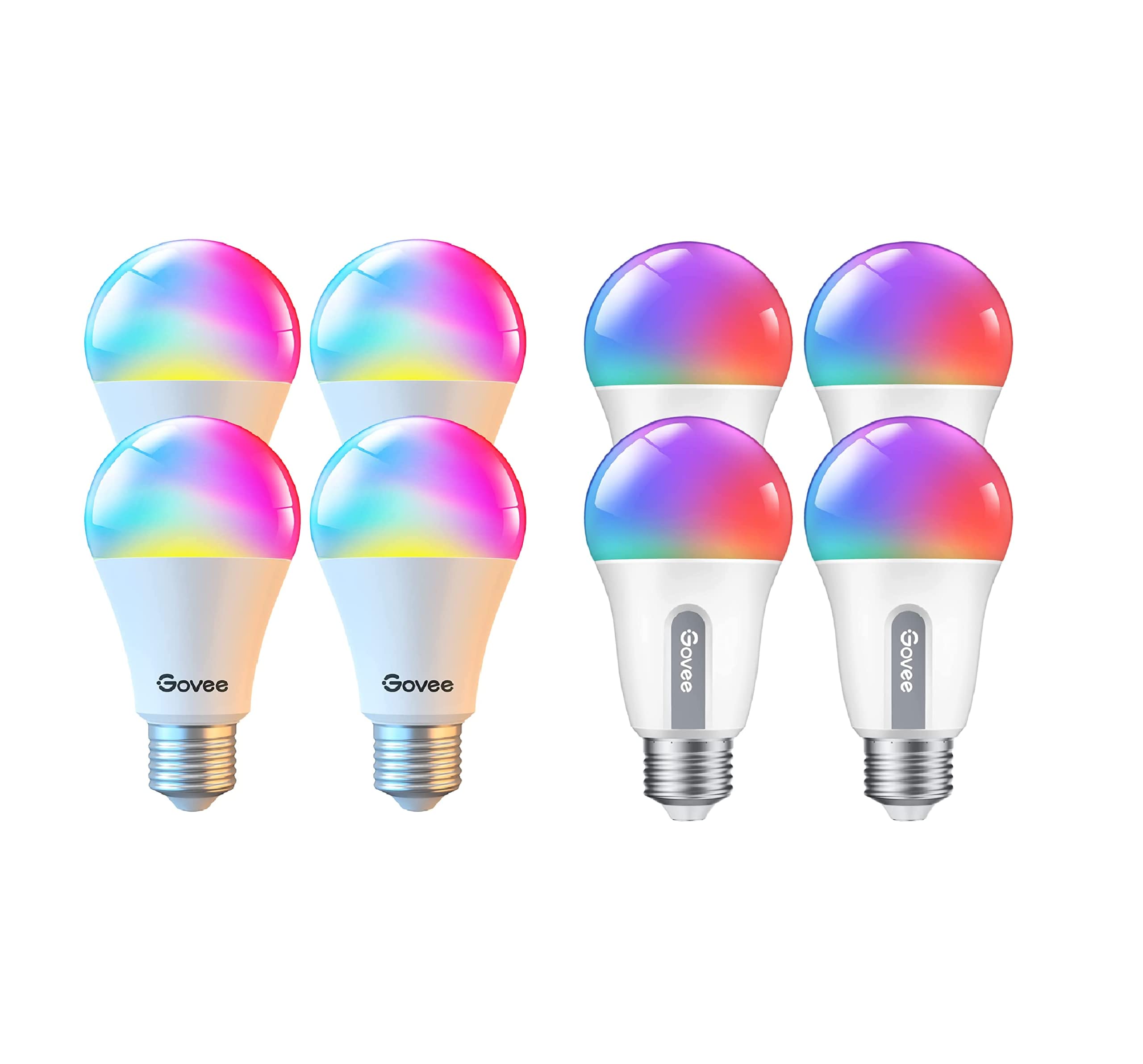 Govee WiFi & Bluetooth Smart LED Light Bulbs - Color Changing RGB Bulbs for Home, Party & Gaming Room Lighting