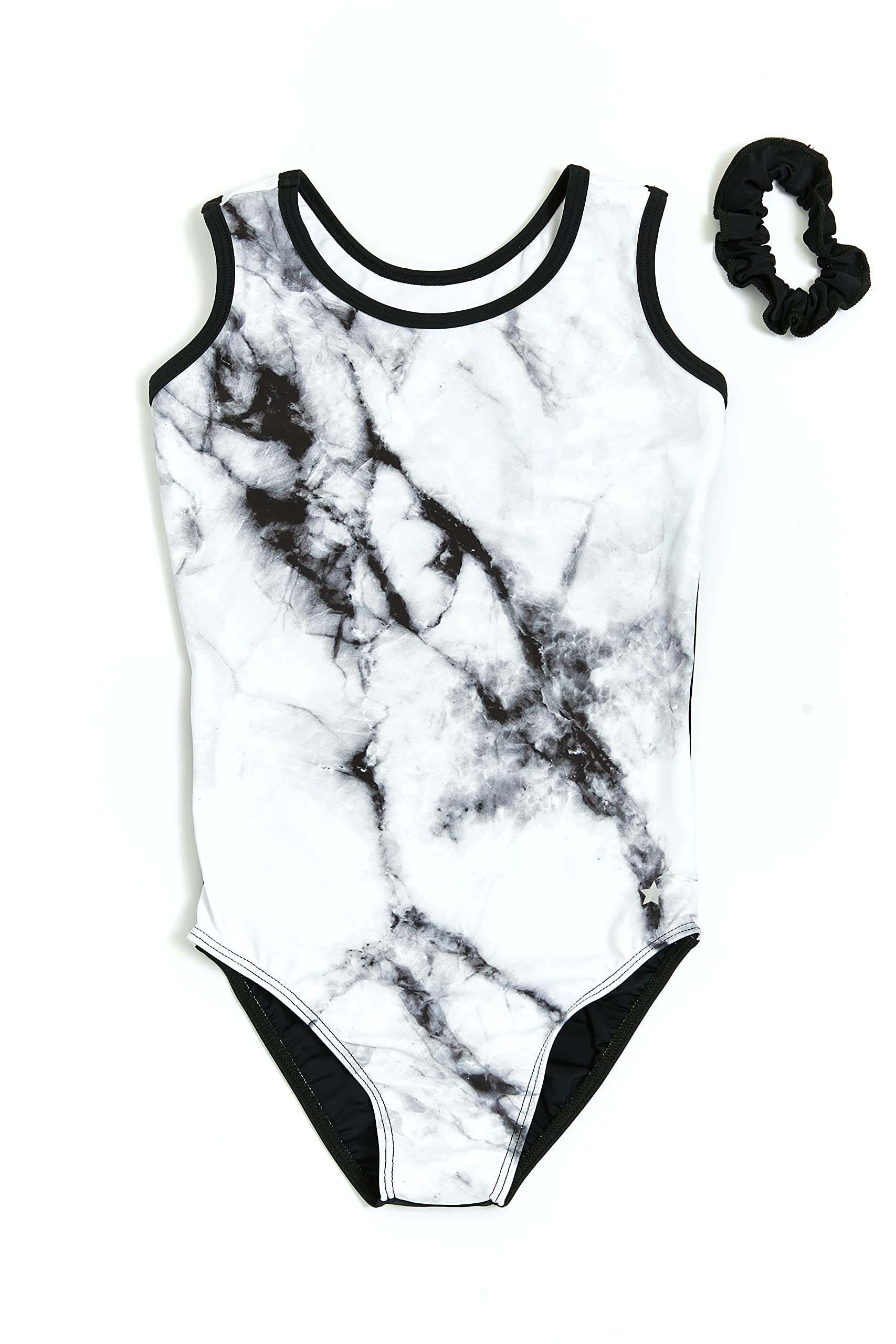 Destira Girls Gymnastics Leotards - Super Soft Dance Leotard with Matching Hair Scrunchie for Gymnastics, Ballet, Cheerleading & Yoga Practice | Perfect for Competitions, Recitals & Training Sessions