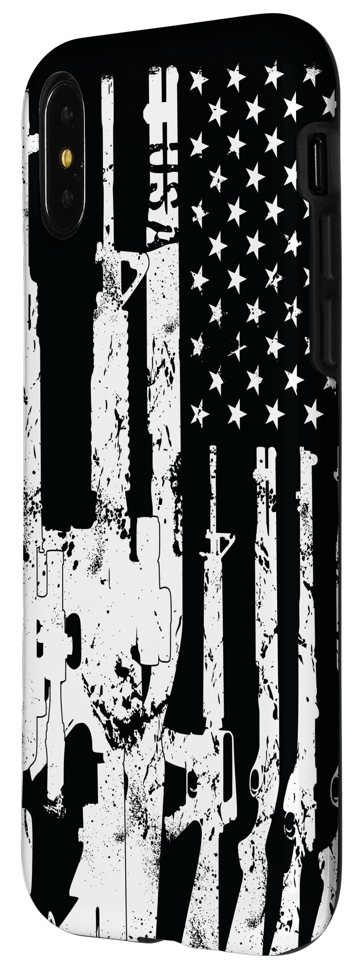 iPhone X/XS Case - Patriotic American Flag & 2A Second Amendment Design - Perfect Gift for Gun Owners & 2A Supporters - Ideal for Everyday Use, Shooting Range & Outdoor Activities