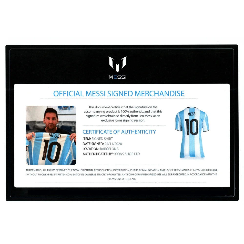 Lionel Messi Signed 2016 Argentina World Cup Home Jersey with JSA COA - Authentic Autographed Soccer Jersey for Collectors & Fans - Perfect for Display, Gifts, and Memorabilia Collections