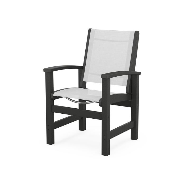 POLYWOOD Coastal Dining Chair - Weather-Resistant Outdoor Furniture, All-Weather Adirondack Chair for Patio, Deck, Garden & Poolside - Perfect for Backyard, Beach House & Waterfront Dining