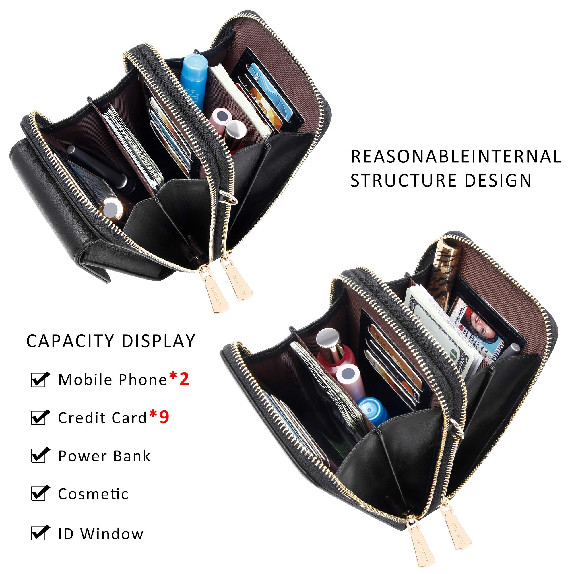 KUKOO Small Crossbody Bag for Women - Slim Phone Purse with Credit Card Slots & RFID Protection | Perfect for Travel, Shopping, and Everyday Use