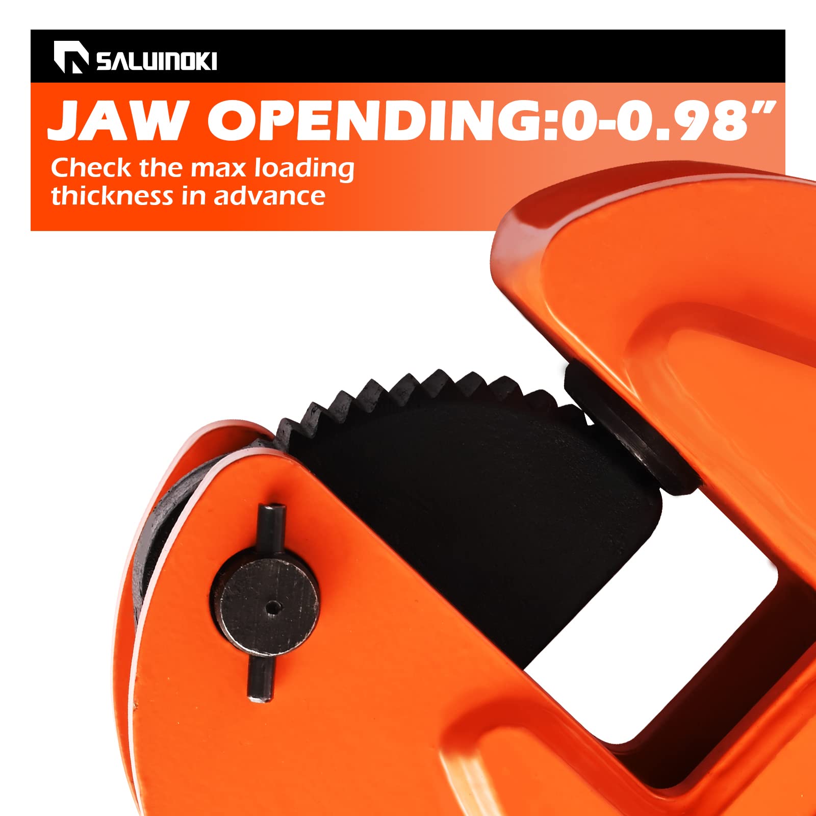Heavy Duty Vertical Steel Plate Lifting Clamp - 7040 lbs (3.2 Ton) Capacity - Flat Steel Plate Lifter - Compatible with Lever Chain Hoists - Ideal for Construction, Warehouse & Industrial Material Handling