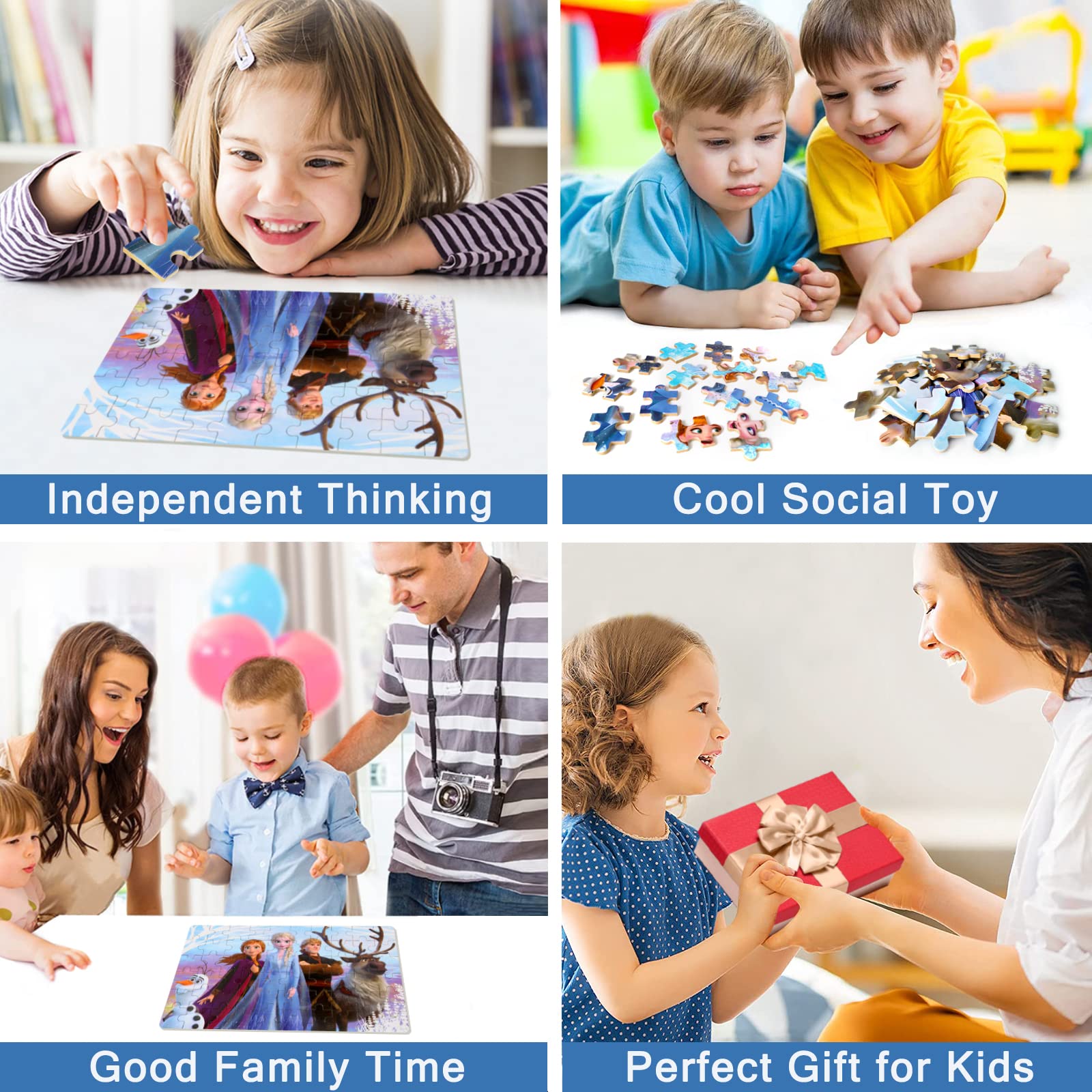 **60-Piece Educational Jigsaw Puzzle for Kids Ages 3-8 – Fun Learning Toy for Boys & Girls in Durable Metal Box – Perfect for Birthday Gifts, Classroom Activities & Family Game Night**