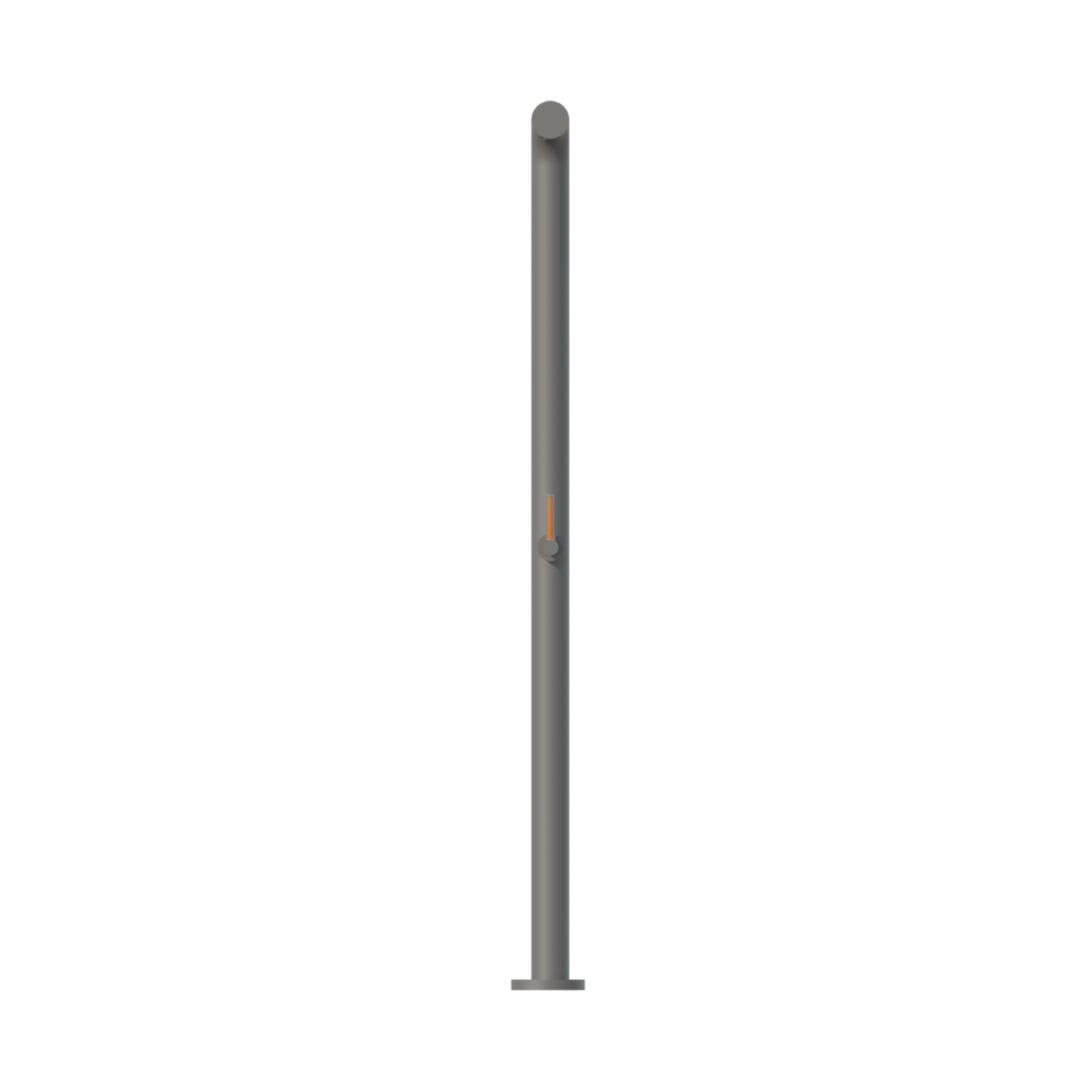 DAX 807202 Freestanding Outdoor Shower - Stainless Steel with Adjustable Temperature - Perfect for Poolside, Beach House & Backyard Use