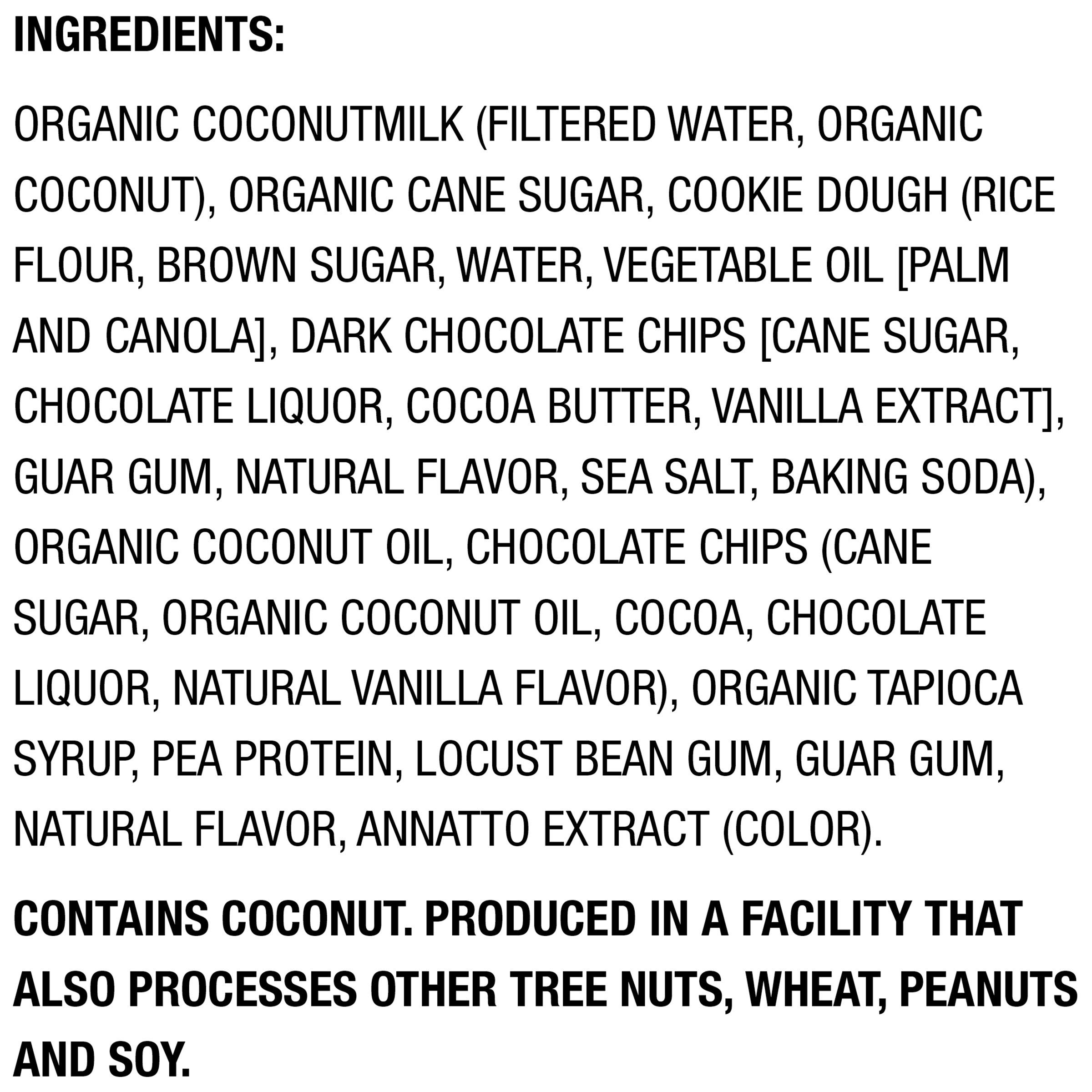 So Delicious Dairy Free Coconutmilk Frozen Dessert - Vegan Cookie Dough Flavor, Non-GMO Project Verified, 1 Pint - Perfect for Vegan Desserts, Lactose-Free Treats & Healthy Snacking