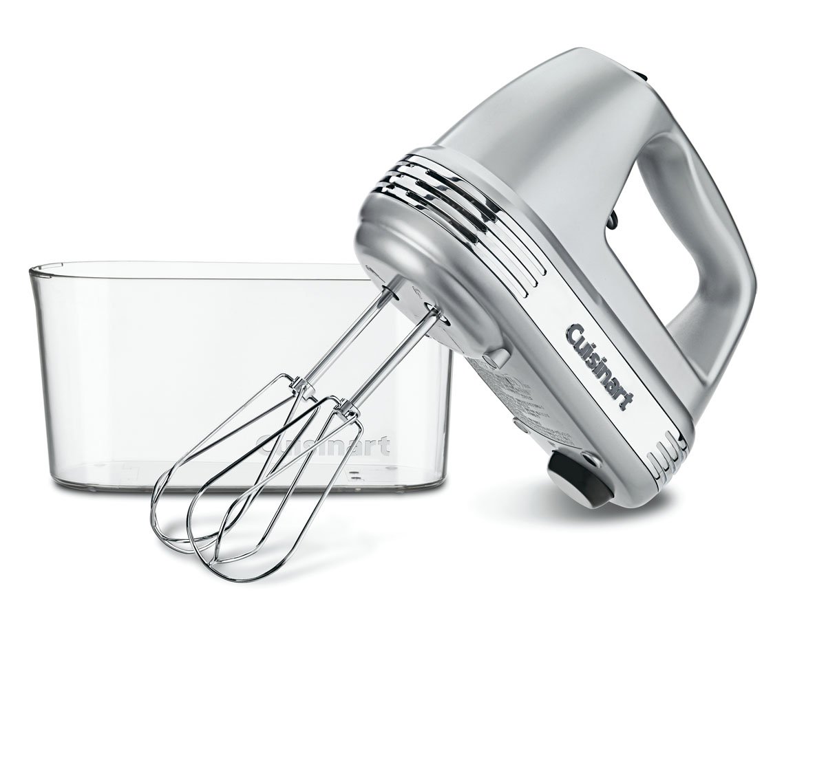Cuisinart HM-90BCS 9-Speed Hand Mixer with Storage Case & 3-Piece Stainless Steel Mixing Bowls Set - Brushed Chrome Design for Baking, Cooking, Whipping - Perfect for Home Kitchen & Professional Use