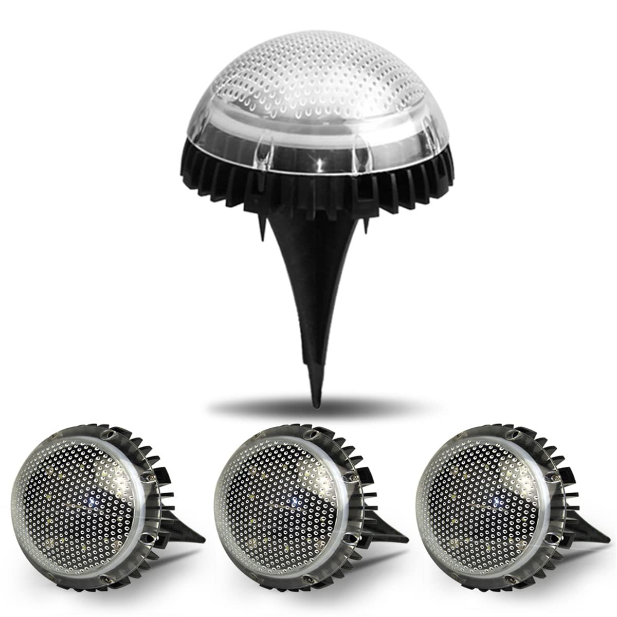 8 LED Solar Ground Lights Outdoor Waterproof - Solar Disk Pathway Lights for Garden, Lawn, Yard, Deck, Patio & Walkway - 14pcs Color Changing Landscape Lighting (Ideal for Driveways, Flower Beds & Backyard Decor)