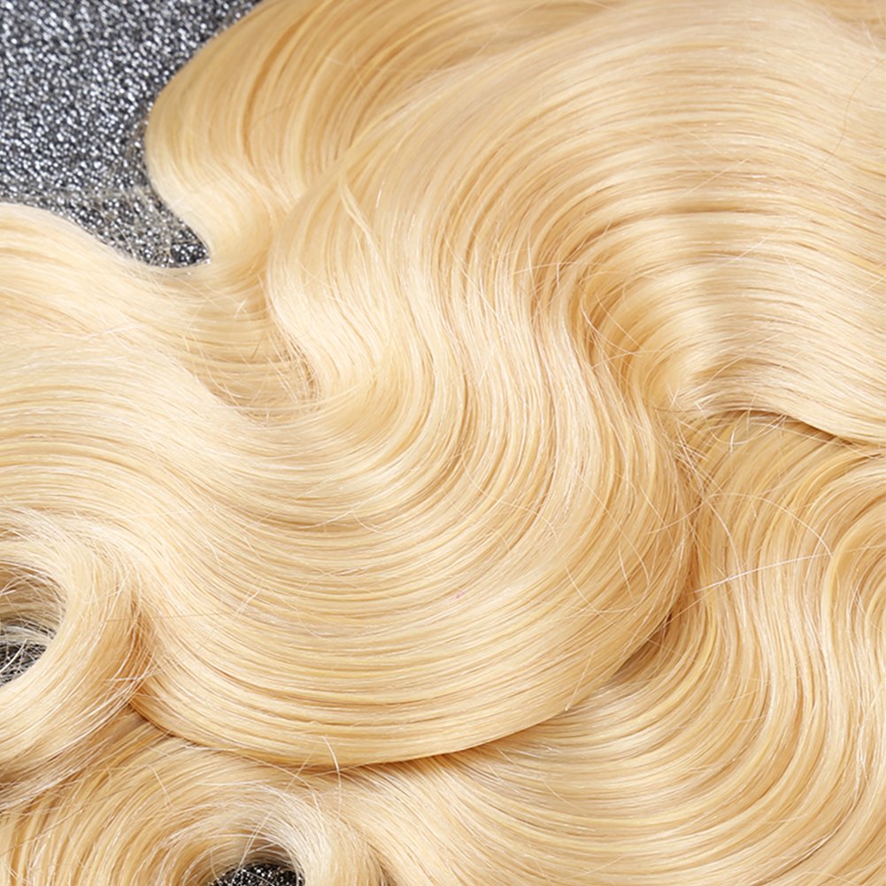 Bella Hair 613 Remy Virgin Human Hair Weave - Russian Blonde Human Hair Bundles Body Wave (2 Pieces 30 Inch) for Extensions, Weaving & Styling | Perfect for Daily Wear, Parties & Special Occasions