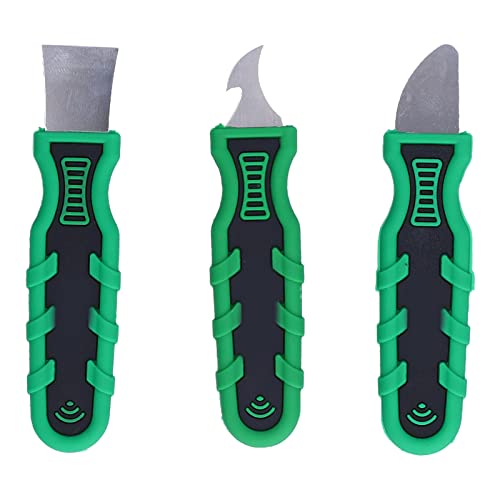 3-Piece Stainless Steel Injection Scraper Kit - Multi-Shape Prying Blades for Glue Removal, Defoaming, Degumming, Cleaning & Tin Scraping | Professional Thread Cutting Tools for DIY, Auto Repair & Home Improvement Projects