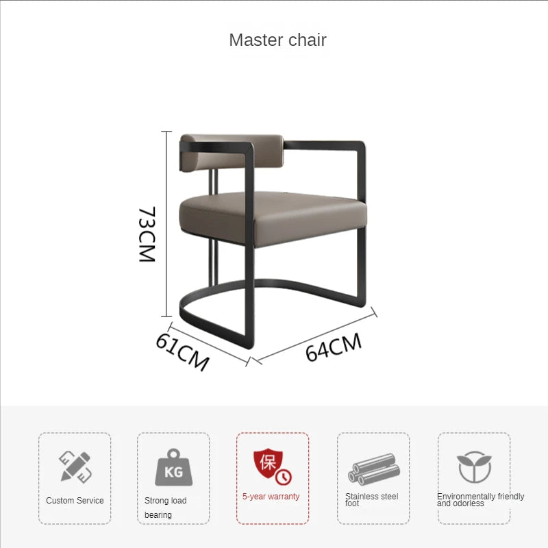Italian Minimalist Light Luxury Dining Chair - Modern Elegant Wooden Seat for Home, Restaurant & Office - Perfect for Dining Rooms, Kitchens & Event Decor