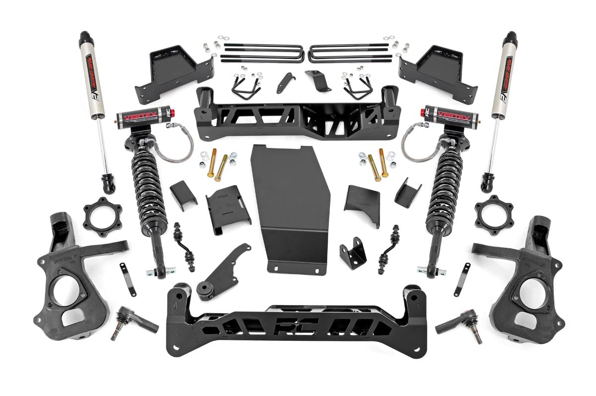 7 Inch Lift Kit for Chevy/GMC 1500 (2014-2018 & Classic) - Aluminum/Stamped Steel Construction - Compatible with Vertex/V2 Models - Part #17457 - Perfect for Off-Roading & Truck Customization