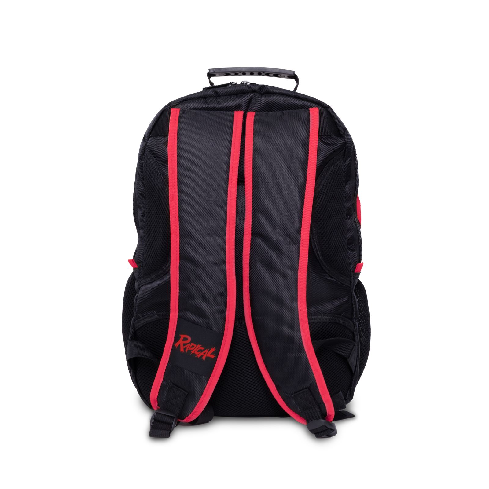 High-Quality Radical Dye Sublimation Backpack - Black & Red - Perfect for School, Travel & Outdoor Adventures