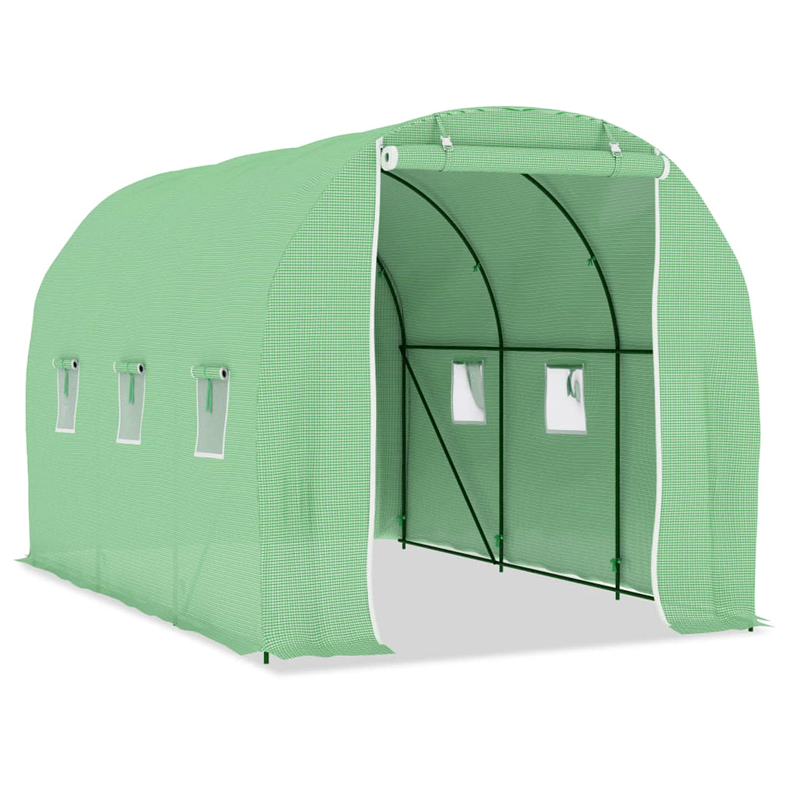 Tidyard Walk-in Greenhouse with Windows & Door - 135 x 78.7 x 78.7 Inches Outdoor Plant House for Herbs, Flowers & Vegetables - Perfect for Backyard, Deck, Lawn Gardening & Urban Farming