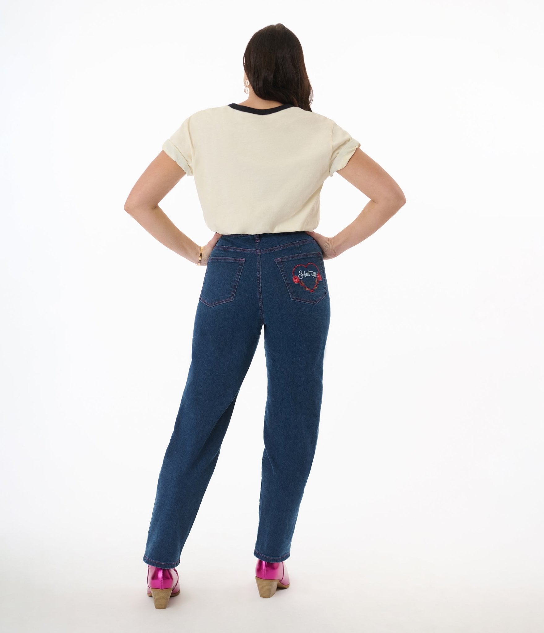 Hell Bunny Blue Denim High Waist 