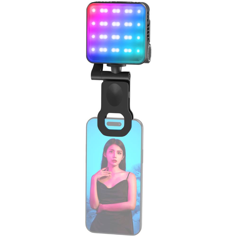 Cinepeer CM15 15W RGB LED Video Light for Photography, YouTube & Streaming - Adjustable Color Temperature & Brightness for Studio, Vlogging & Content Creation
