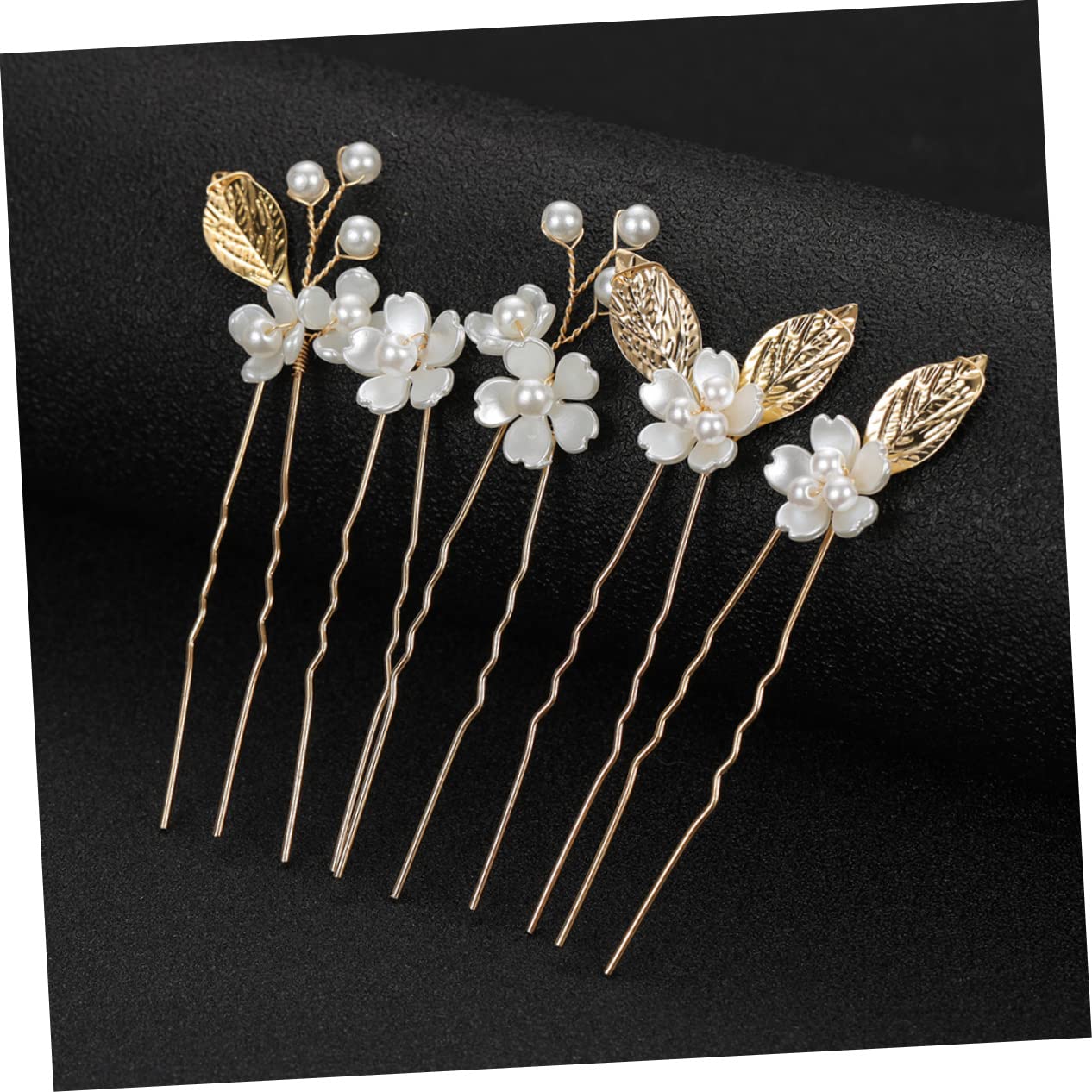 15 Pcs Rhinestone Hair Clips - Gold Trim U-Shaped Bobby Pins for Women, Bridal Hair Accessories, Wedding Party, Prom & Special Occasions | Floral Crystal Decor with Zinc Alloy Metal Base