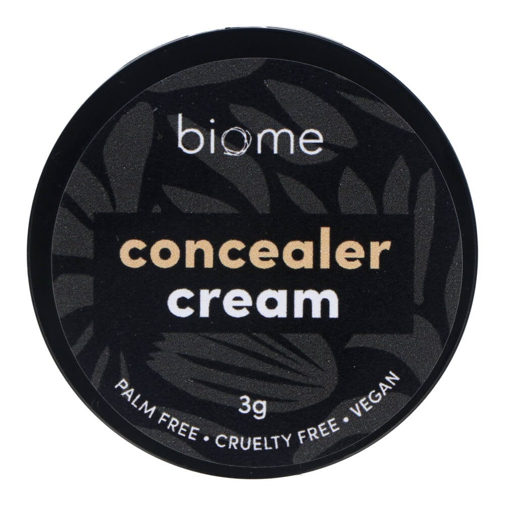 Biome Concealer Cream 3g - Natural Full Coverage Makeup for Dark Circles & Blemishes | Vegan, Cruelty-Free | Perfect for Daily Wear & Special Occasions