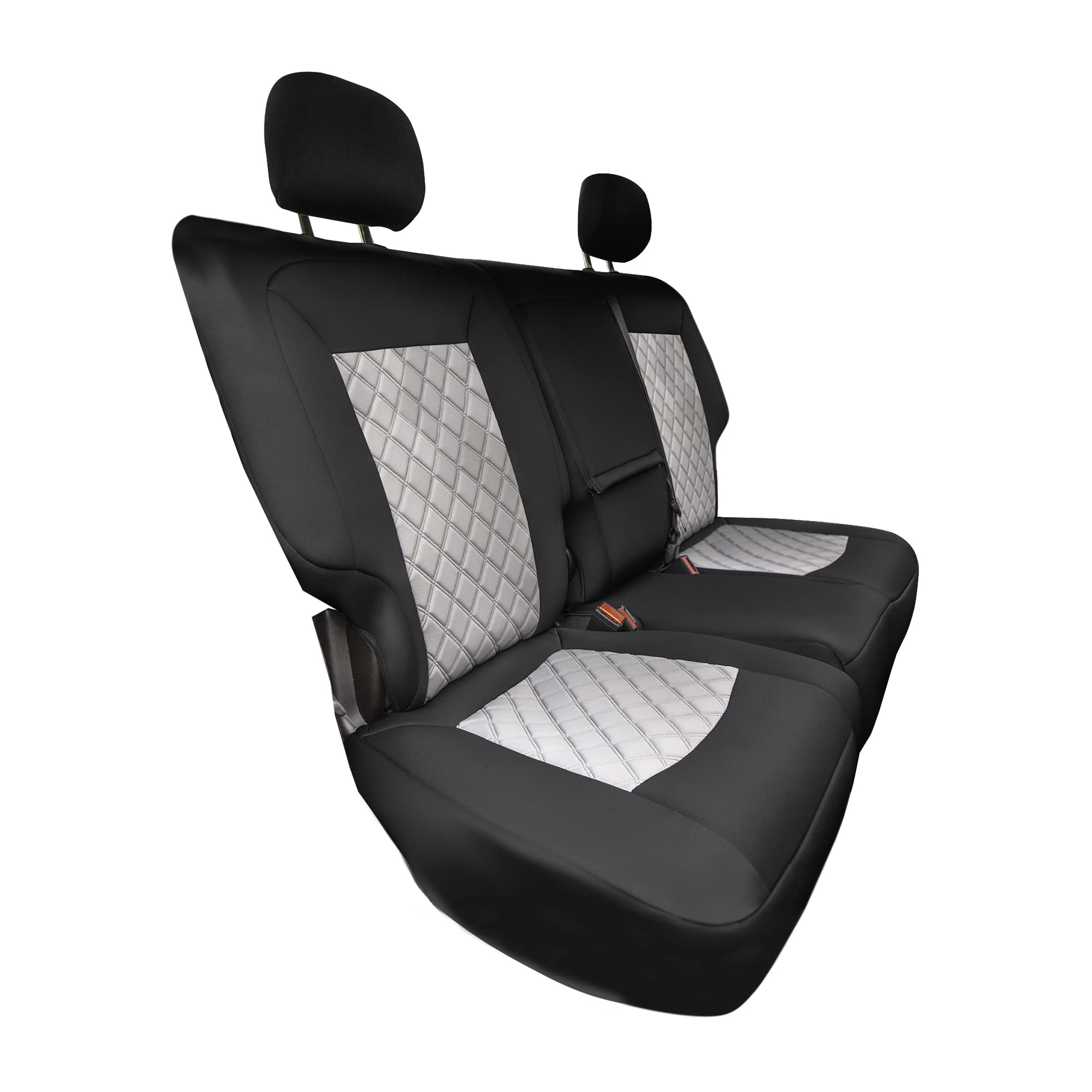 FH Group Custom Fit Neoprene Car Seat Covers for 2018-2024 Chevy Equinox - Water Resistant, Durable Front Seat Protectors (Gray) | Perfect for Daily Commutes, Road Trips & Pet Protection