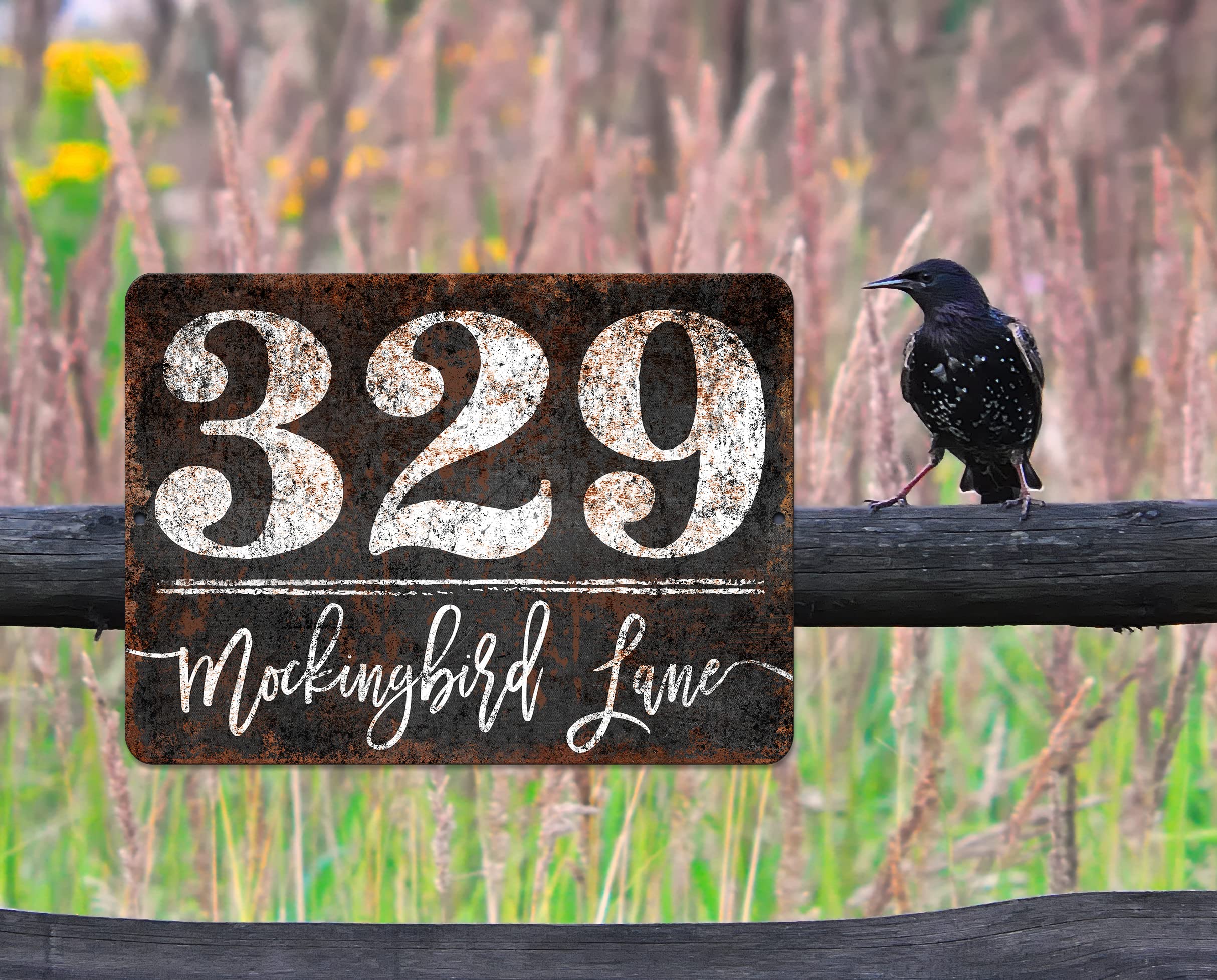 Custom Engraved Address Plaque Sign for House - Outdoor Porch Decor, Mailbox Numbers, Home Entryway Signage - Perfect for Front Door, Garden Gate & Housewarming Gifts