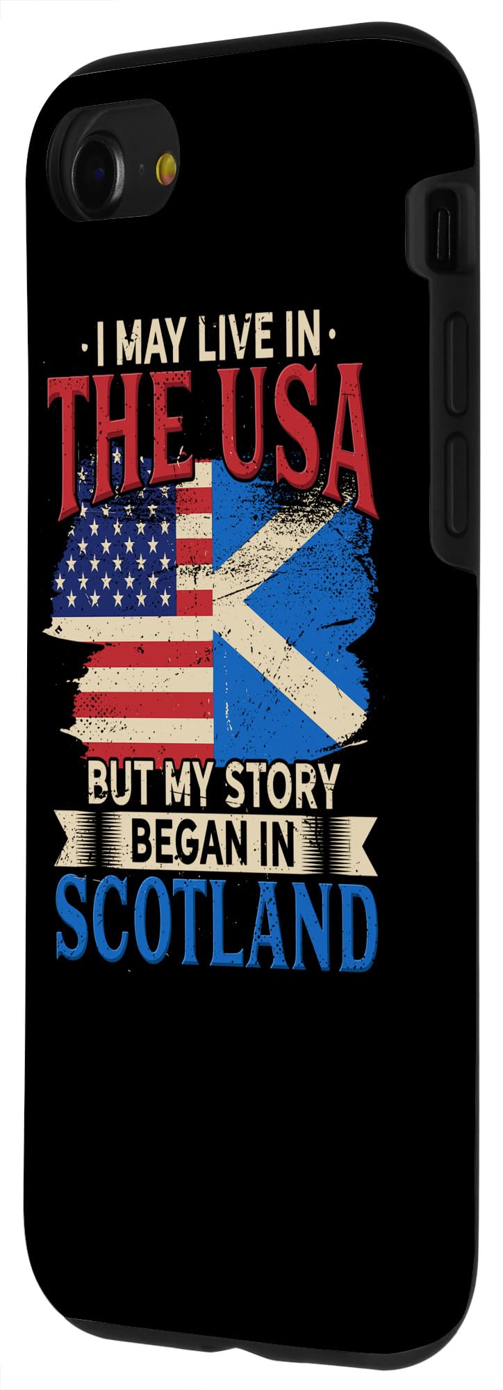 Funny Scottish American Pride USA Scotland Flag iPhone SE (2020)/7/8 Case - Durable Protective Cover for Everyday Use & Travel Accessories