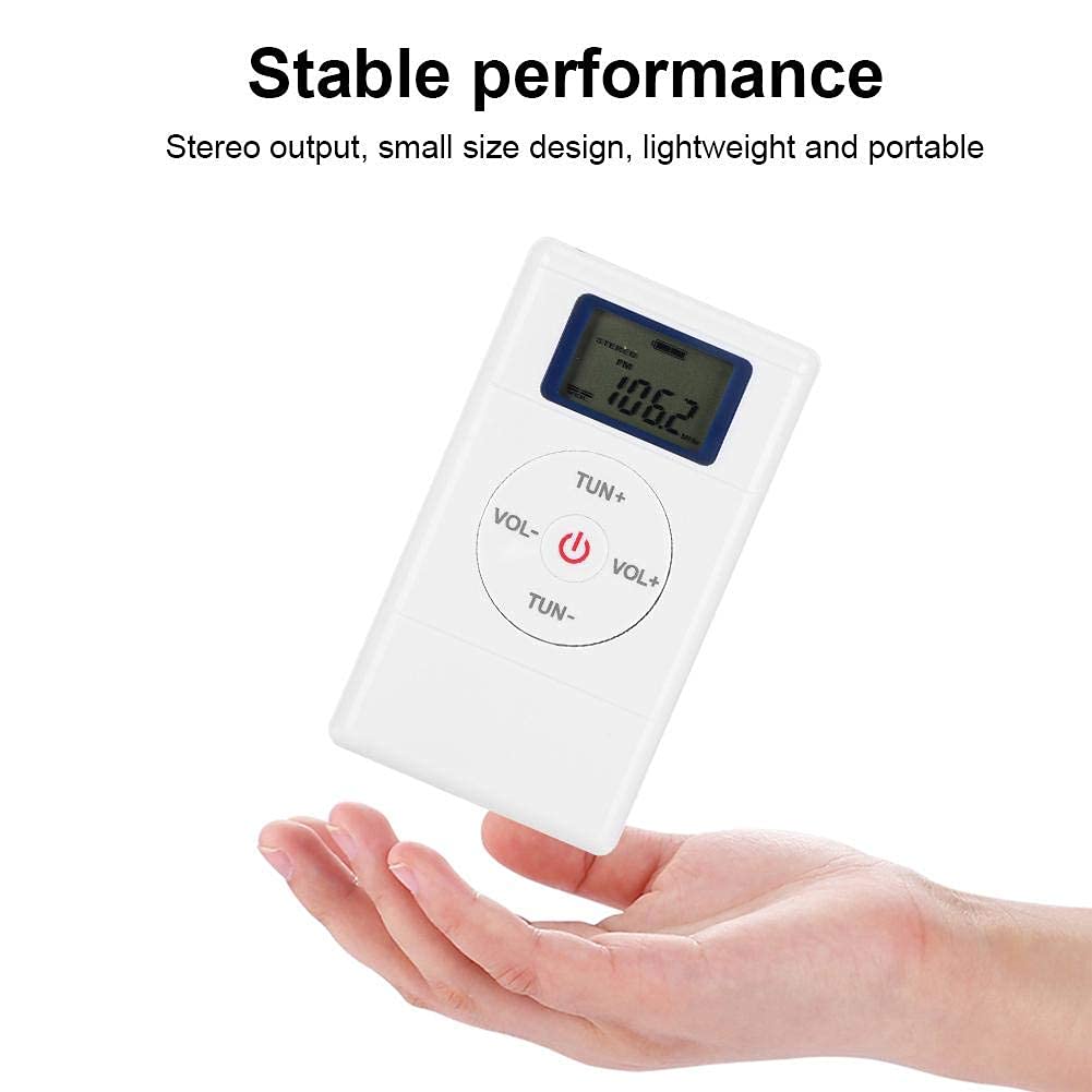 Portable Mini FM Radio - Digital Stereo DSP Receiver with Earphones, 60-108MHz, Handheld AM/FM Radio for Home, Car, Travel, Sports & Outdoor Activities - Perfect Gift for Seniors & Elderly