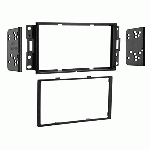 Universal Double Din Car Stereo Dash Kit - Compatible with 2004-2008 Pontiac Grand Prix, Black Trim Bezel | Perfect for Aftermarket Radio Installation & Car Audio Upgrades