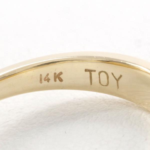 14K Yellow Gold Coral Ring Size 7 - Elegant Handmade Jewelry for Women, Perfect for Weddings, Anniversaries & Special Occasions