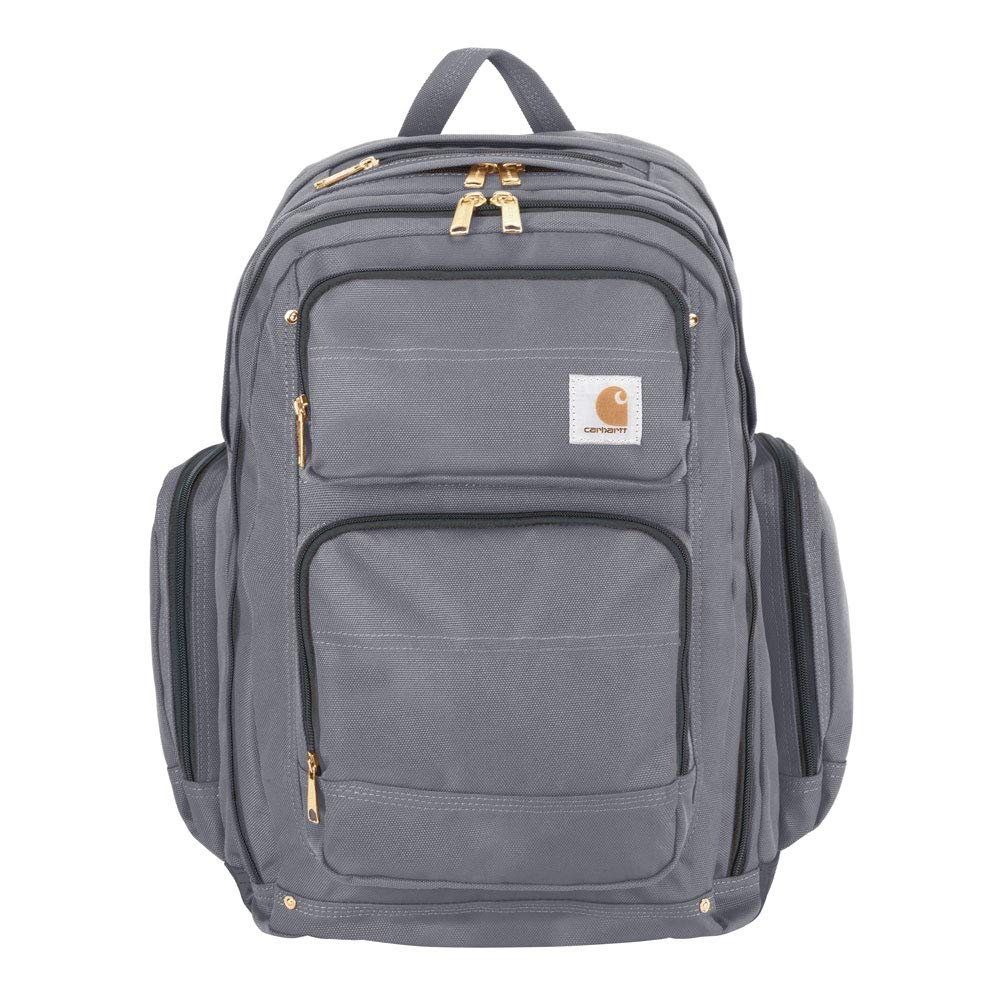 Carhartt Legacy Deluxe Work Backpack with 17-Inch Laptop Compartment - Durable Grey Backpack for Construction, Office & School - Perfect for Professionals, Students & Outdoor Enthusiasts