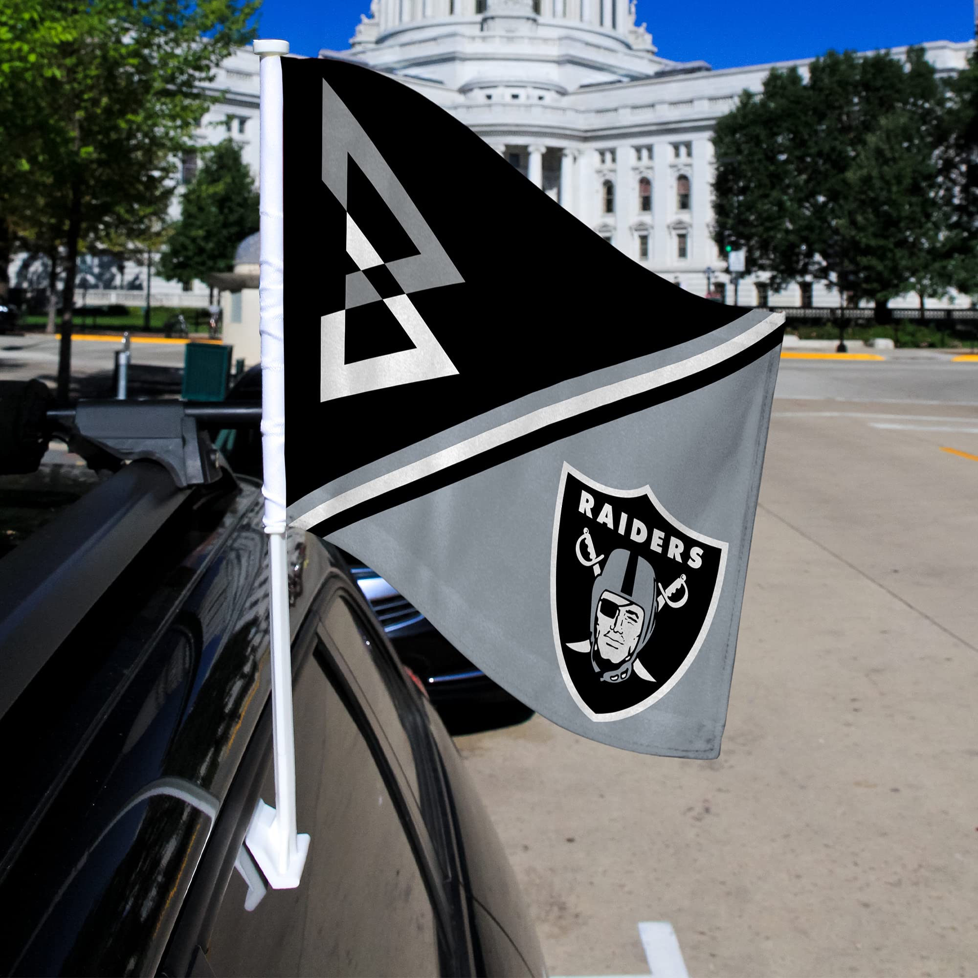 NFL Car Flag - Double Sided Team Logo Car Accessory for Game Day & Tailgating - Show Your Team Spirit While Driving
