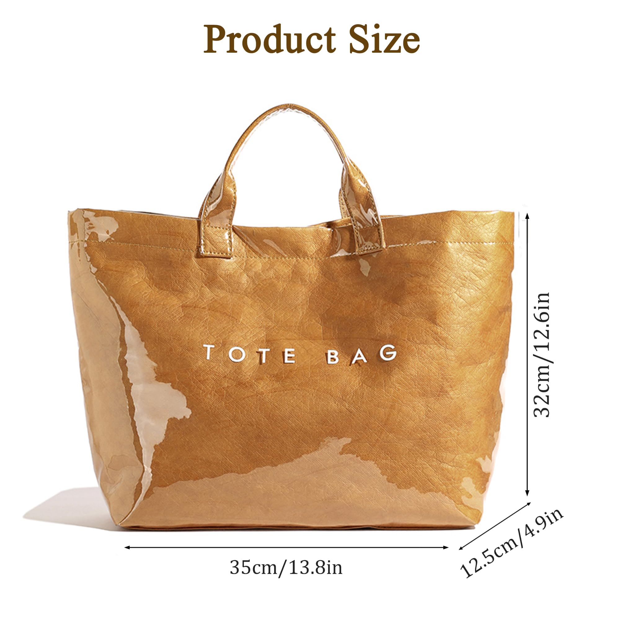 Stylish Large PVC Tote Bag for Women - Clear Plastic Handbag with Trendy Letters Print, Perfect for Beach, Shopping, Gym & Everyday Use