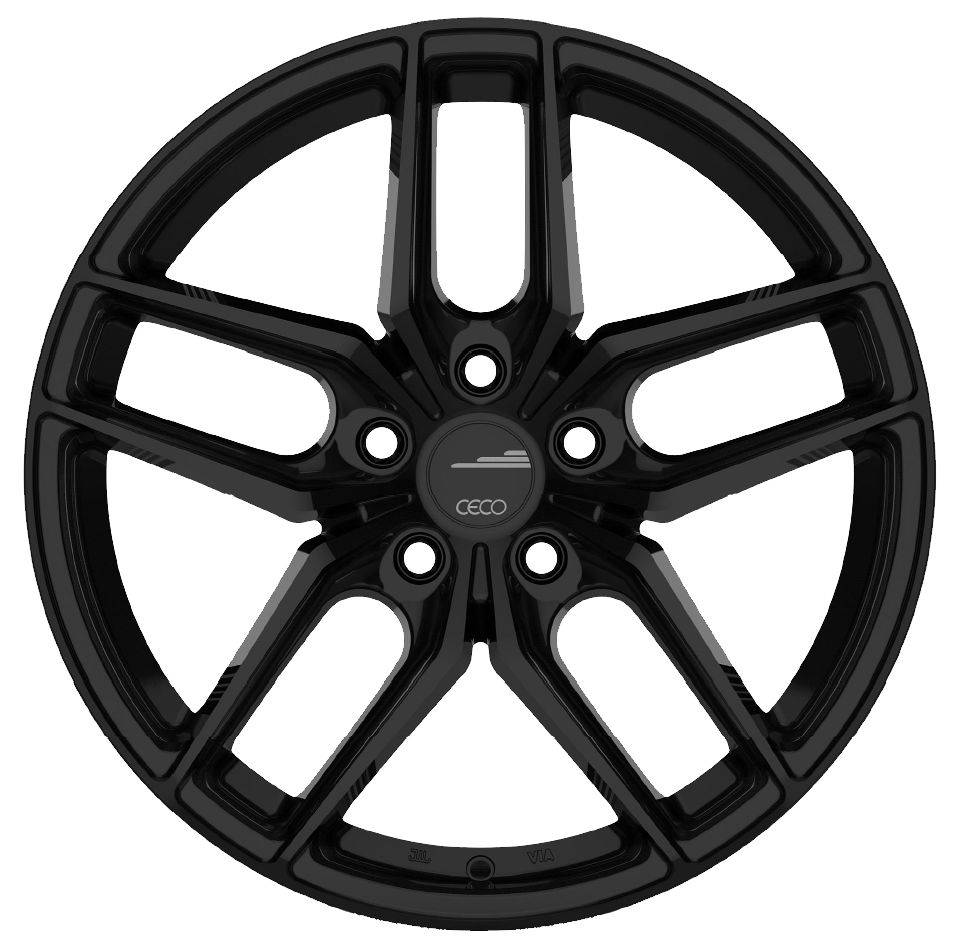 CECO® C01 Gloss Black Alloy Wheel 16x7 5x114.3 ET40 CB67.1 - 16 Inch Rims for Cars, SUVs & Trucks - Perfect for Street Performance & Custom Upgrades