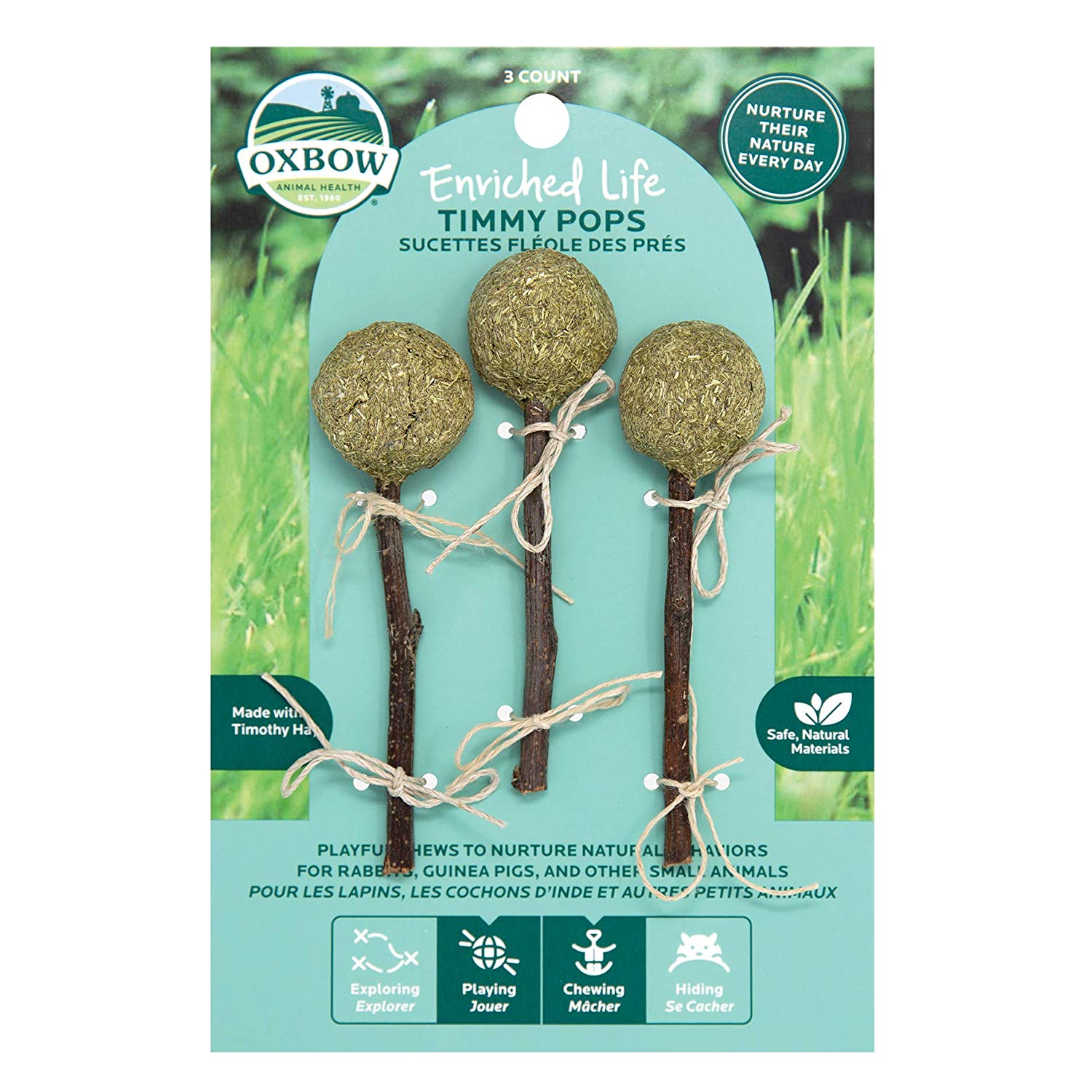 Oxbow Timmy Pops - Healthy Natural Treats for Rabbits, Guinea Pigs & Small Pets - Perfect for Bonding, Training & Rewarding Your Furry Friends
