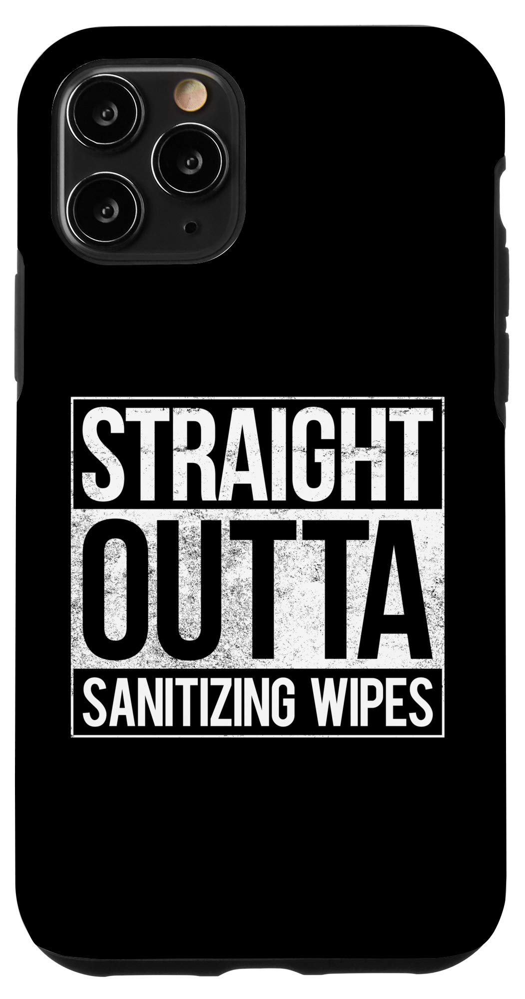 iPhone 11 Pro Case with Sanitizing Wipes Holder | Shockproof Protective Cover for Daily Use, Travel & Gym