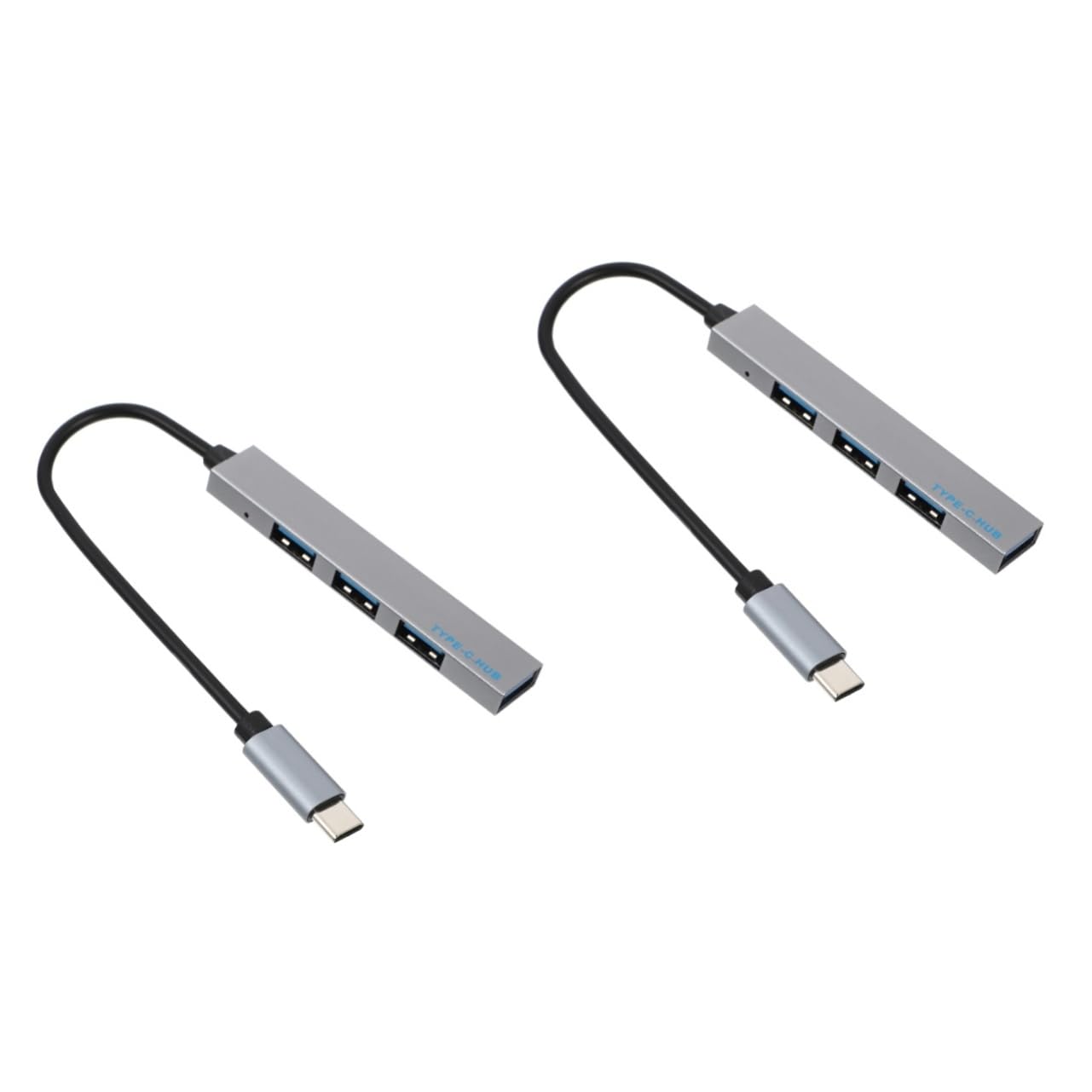 UKCOCO 2-Pack Aluminum Alloy USB Hub Adapter - USB A Splitter, Charger, Micro USB Converter, Portable Laptop/PC Expander for Home Office, Travel & Gaming Accessories